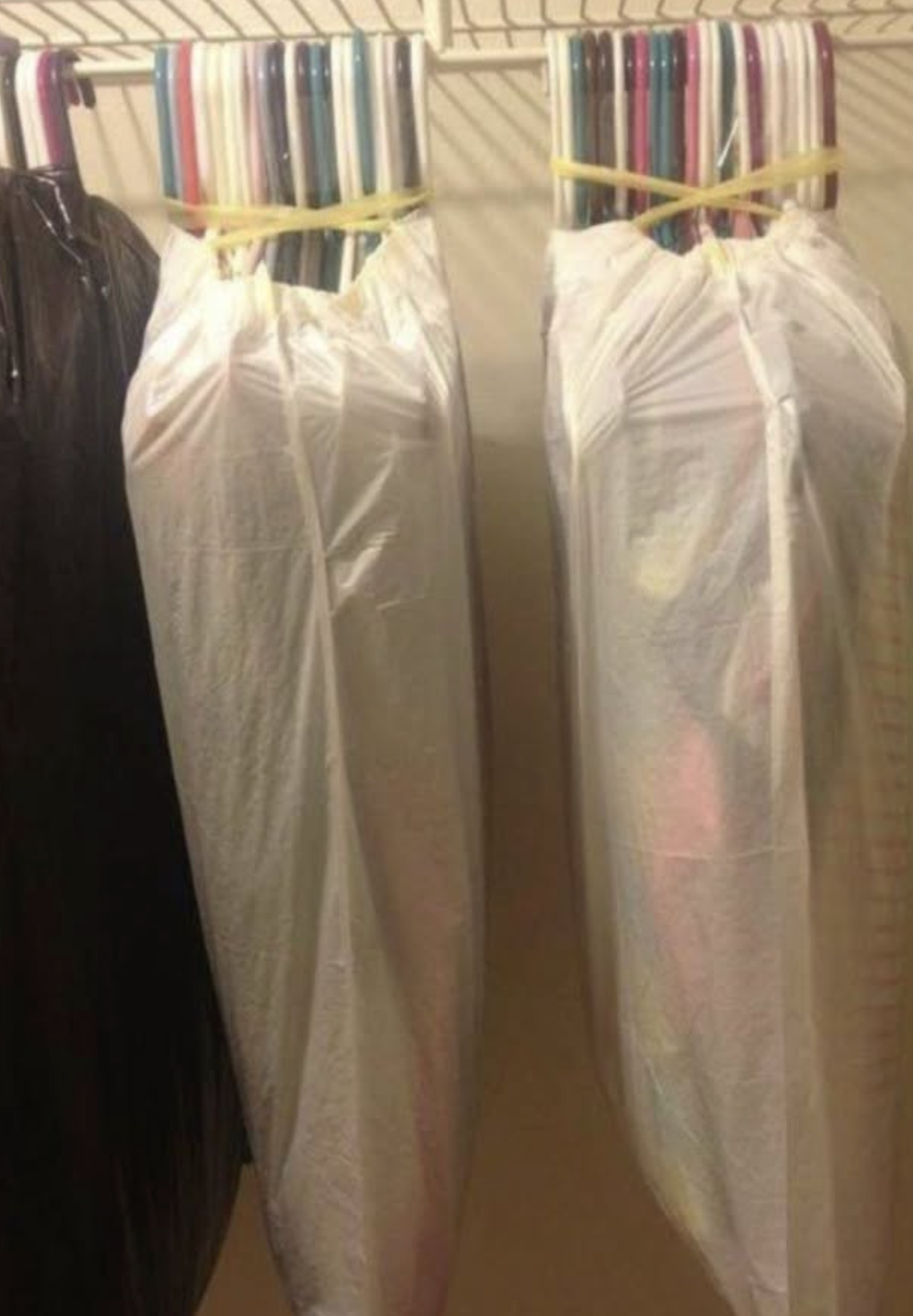 Clothing on hangers please 